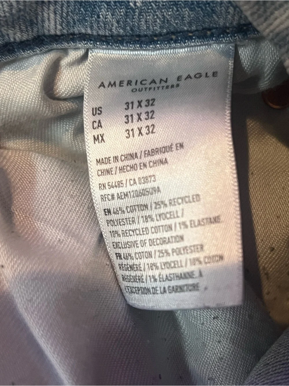American Eagle Outfitters Light Wash Distressed Athletic Skinny Jeans